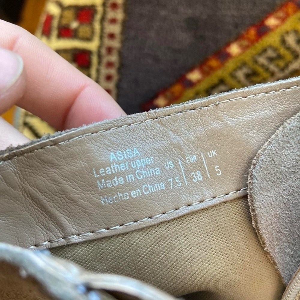 Crown vintage Asisa Tan leather buckle moto boots - Picture 6 of 6